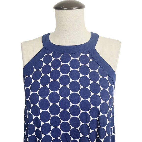 Kate Spade Dream A Little Dream Tank Dress M Blue White Polka Dot Knit Sleepwear - Picture 2 of 8